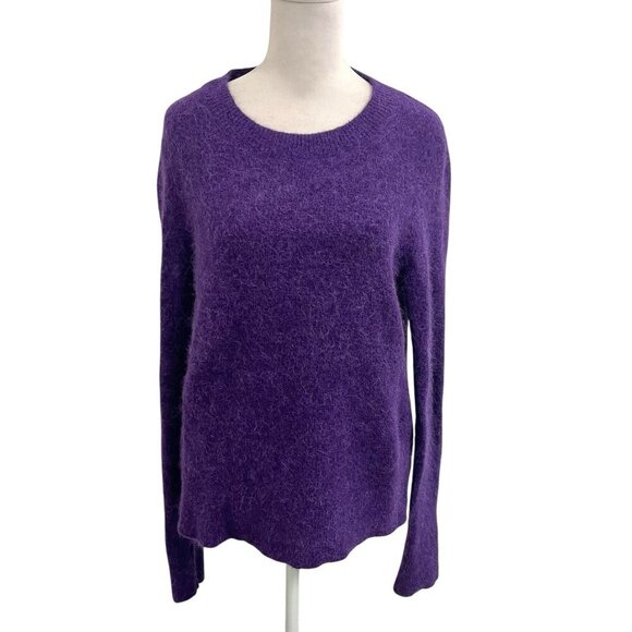 COS Alpaca Wool Cozy Soft Pullover Long Sleeve Sweater Purple size Medium - Picture 1 of 7